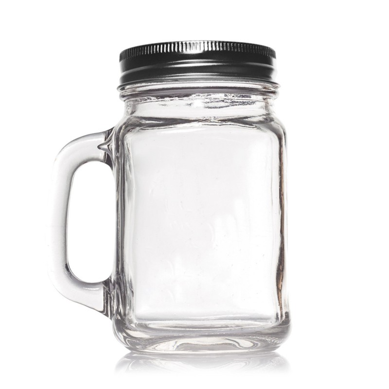 Tarro Vidrio Drinking Jar de 480 ml con Tapa y Popote Colores JMX – ZONA  CHEF